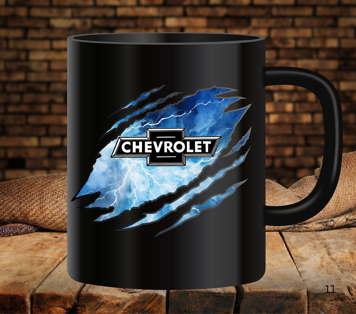 Chevy lightning Claw UV DTF Decals