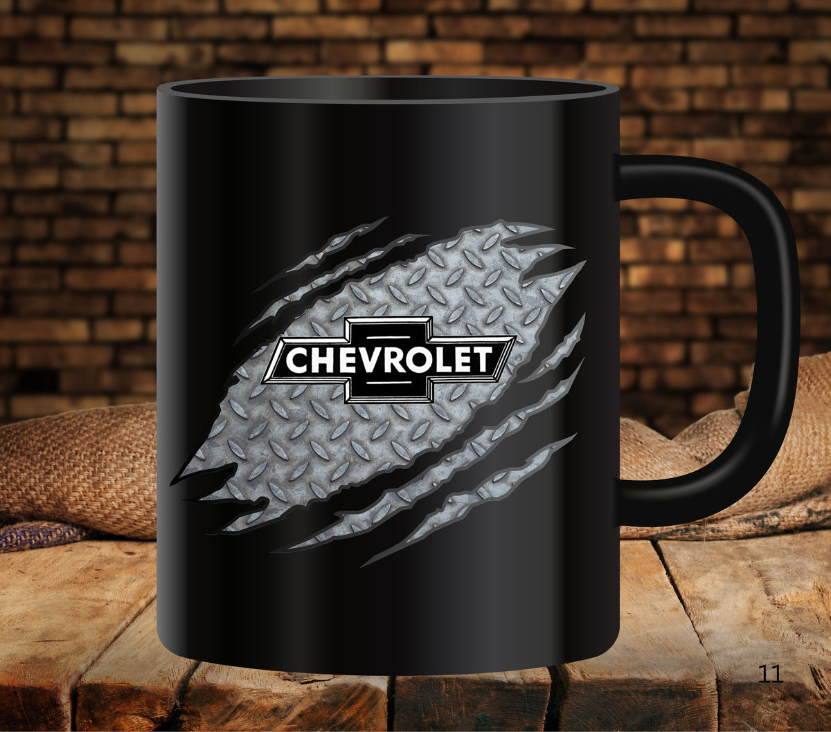 Chevy Diamond Plate Claw UV DTF Decals