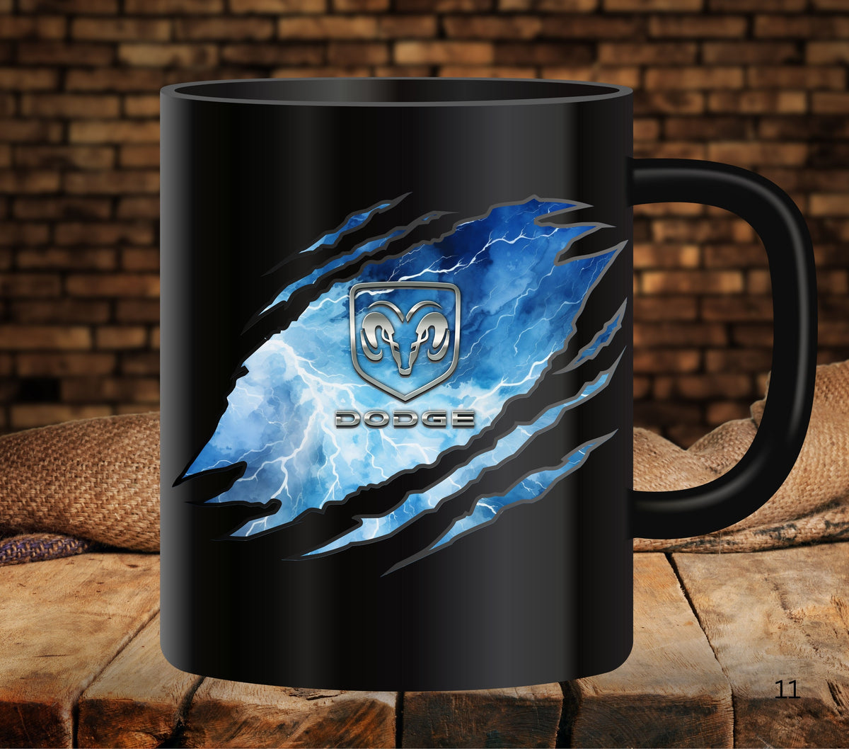 Dodge lightning Claw UV DTF Decals