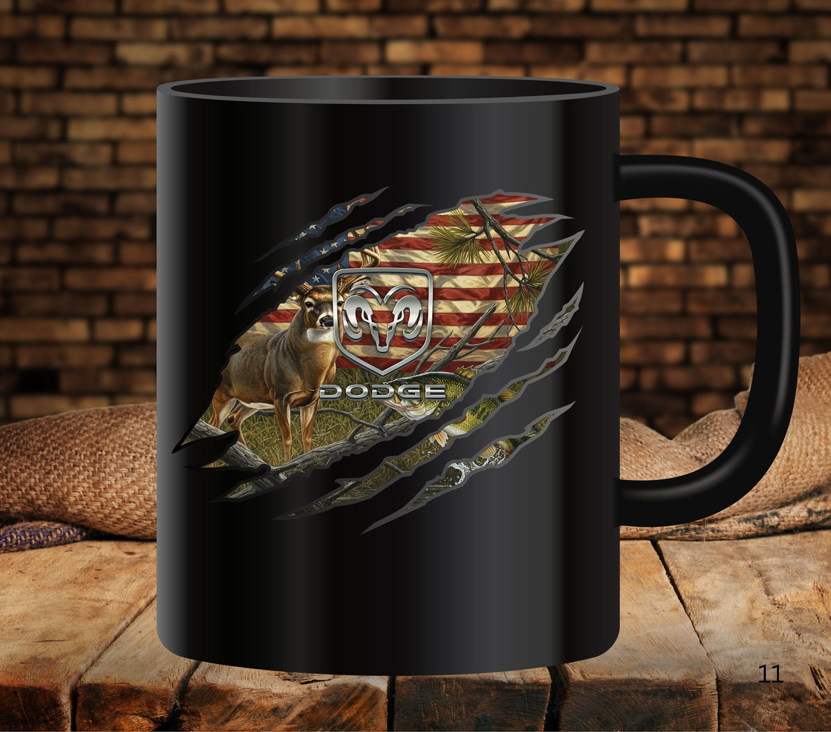 Dodge  hunting and fishing Claw UV DTF Decals