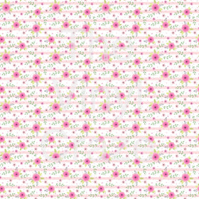 Romantic Pink Striped Floral Adhesive Vinyl