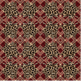 Leopard Plaid Adhesive Vinyl