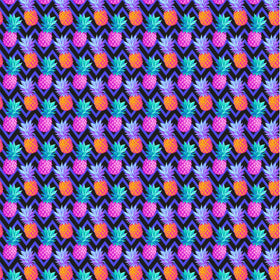 Neon Pineapple Chevron - Adhesive Vinyl