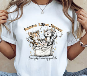Love Rescue Repeat kittens in a pocket DTF Transfers