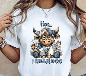 Moo...I mean Boo Patchwork DTF Transfers