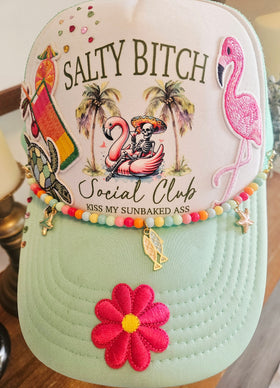 Salty Bitch Soxial Club finished trucker hat