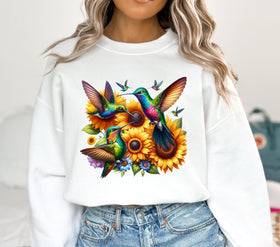 Hummingbirds and Sunflowers DTF Transfers