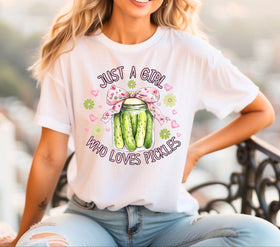 Just a girl who loves pickles DTF Transfer