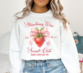 Strawberry wine social club DTF Transfers