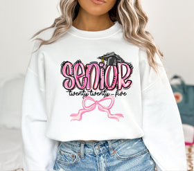 Senior pink bow DTF Transfers