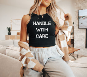 Handle with care white DTF Transfers