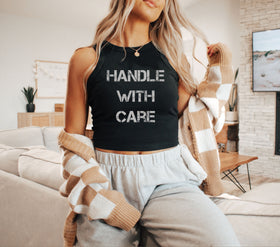 Handle with care grey DTF Transfers