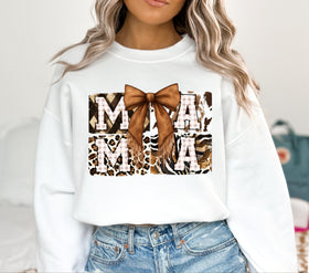Mama animal print western DTF Transfers