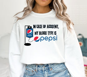 In case of accident Pepsi DTF Transfers