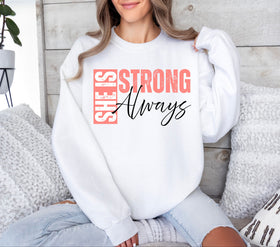 She is strong Always coral DTF Transfer