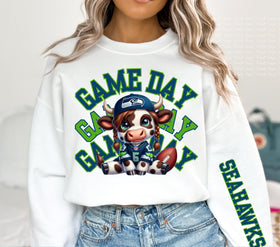 Seahawks Highland Game Day DTF Transfers- 2 piece set