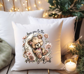 Love you to the Moon and Back Pink Bear #2 DTF Transfers for pillows