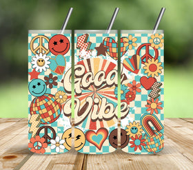 Good Vibes Vinyl tumbler wraps