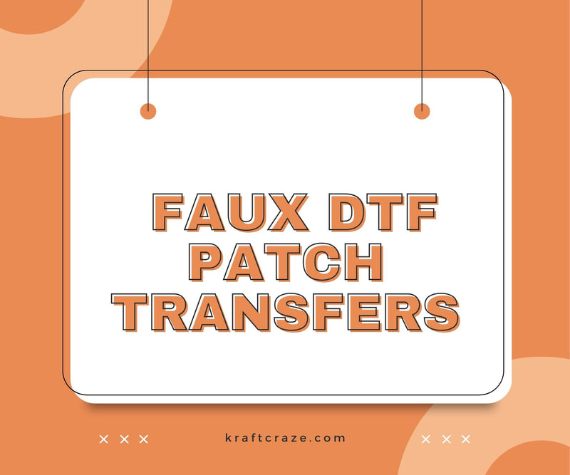 Faux DTF Hat Patch transfers