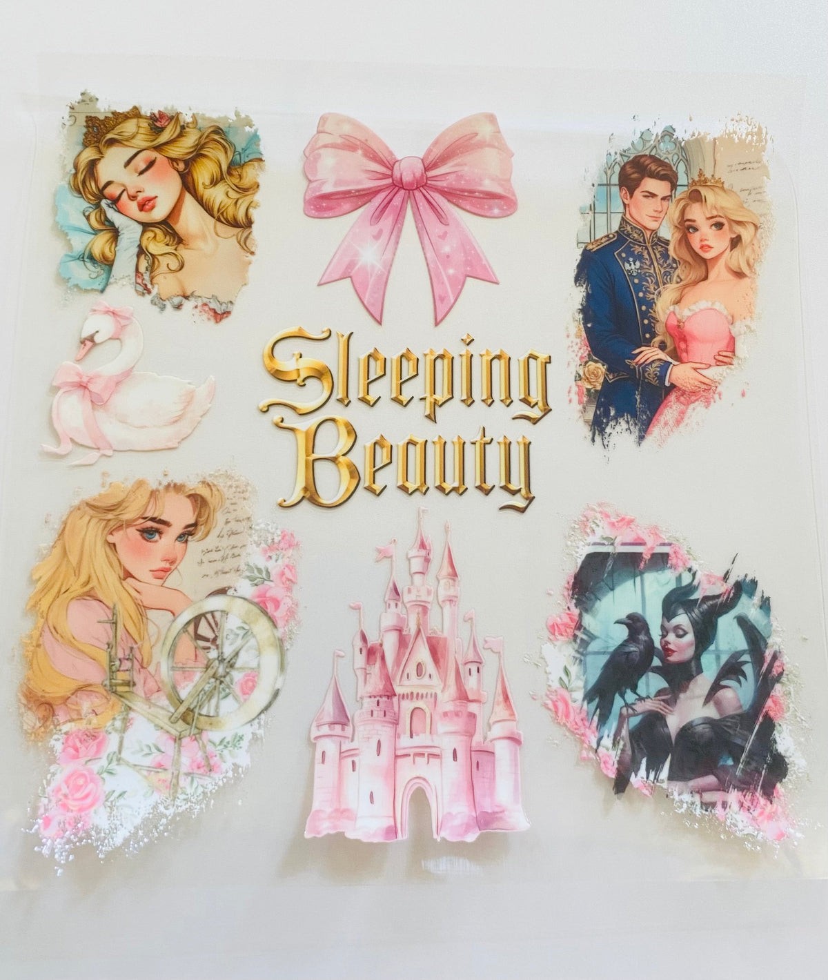 #162  Double Sided Sleeping beauty Torn Pages