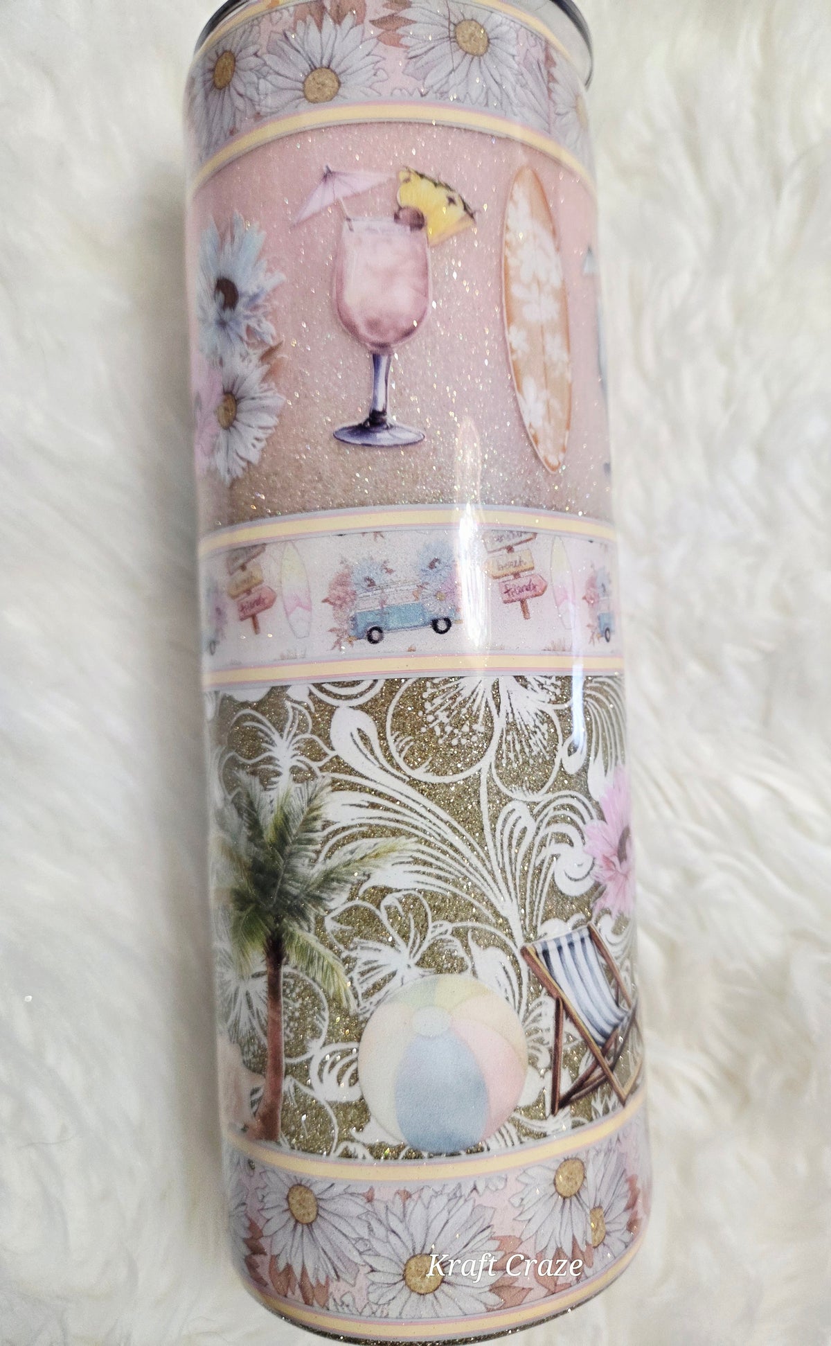 Beaches be Drinkin 20oz finished skinny Tumbler