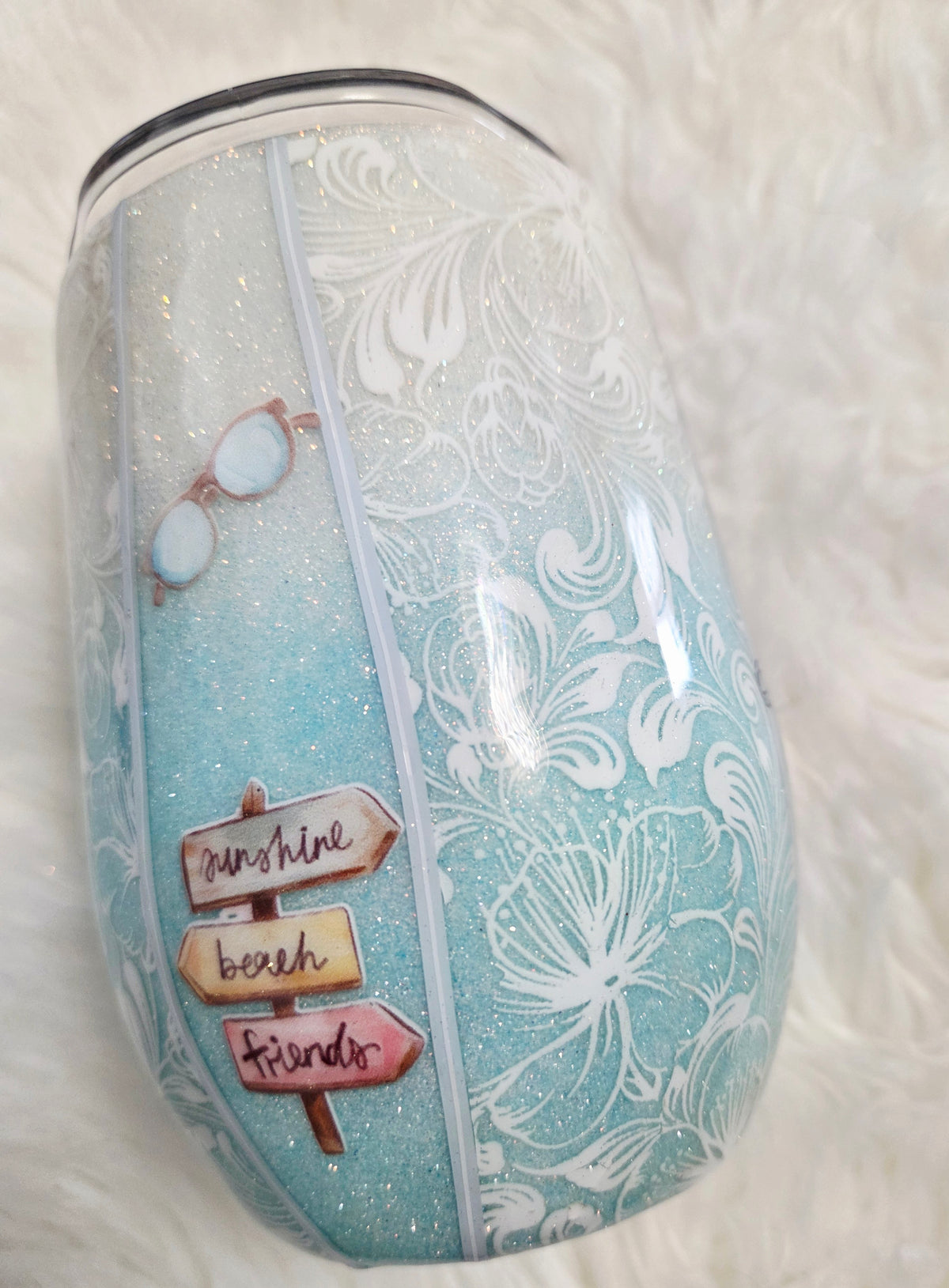 Sunrise, Sunburn, Sunset Repeat 15oz finished Stemmy Tumbler