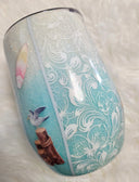 Sunrise, Sunburn, Sunset Repeat 15oz finished Stemmy Tumbler