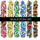 Uno UV DTF Decal sheets 12 Designs available