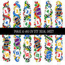 Phase 10 UV DTF Decal sheets 11 Designs available