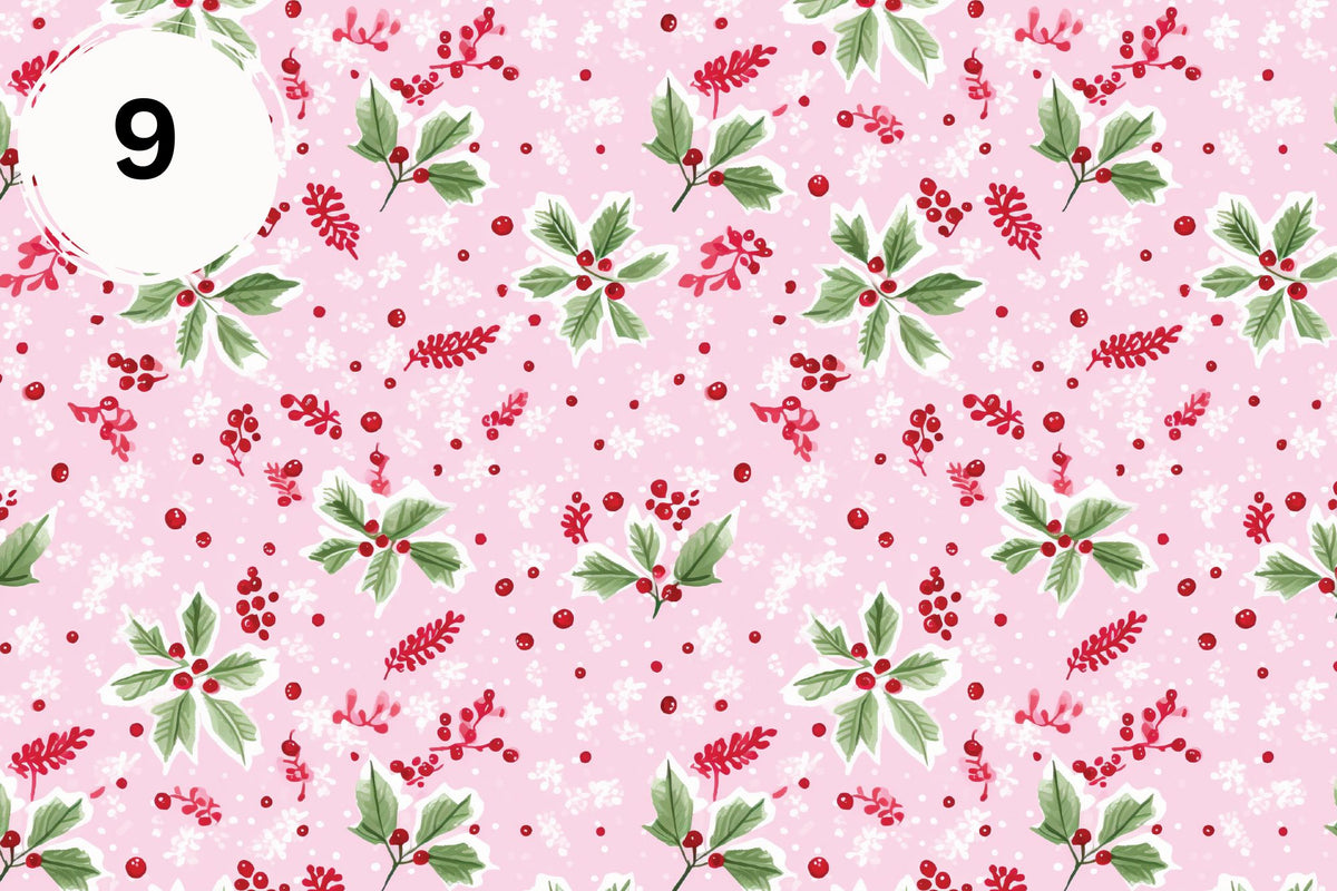 Dreaming of a Pink Christmas vinyl collection- 12x12 sheets- 12designs available