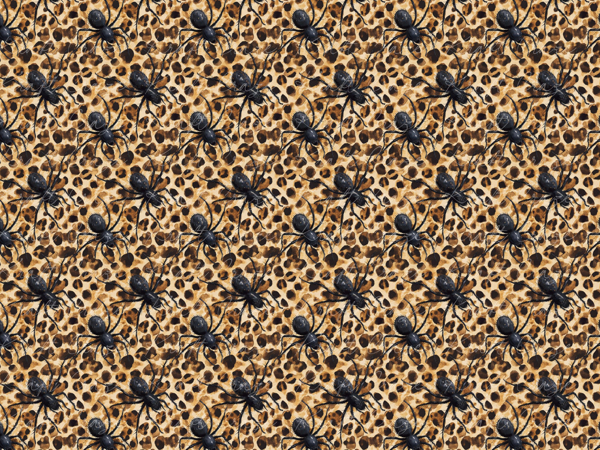 Golden Halloween Leopard Collection 12x12 Vinyl Sheets-12 Designs Available