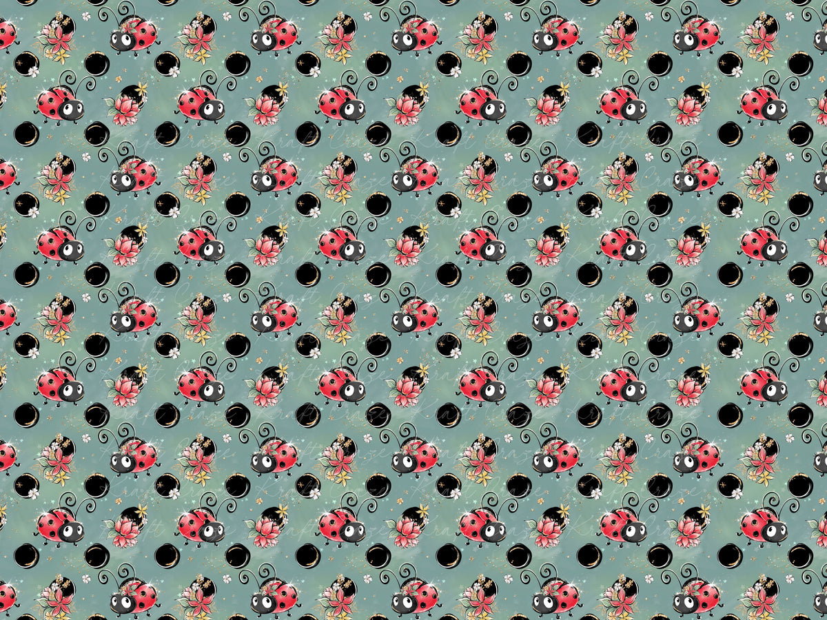 Cute Ladybug Collection Vinyl collection- 12x12 vinyl sheets-14 designs available