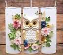 3D Owl Tumbler wraps- 8 Designs