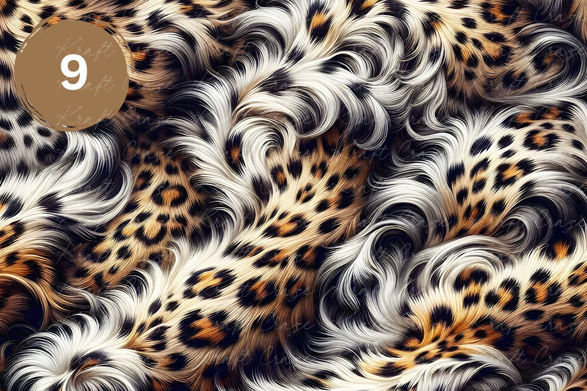 Feather Leopard Vol. 2 Vinyl collection- 12x12 vinyl sheets-20 designs available