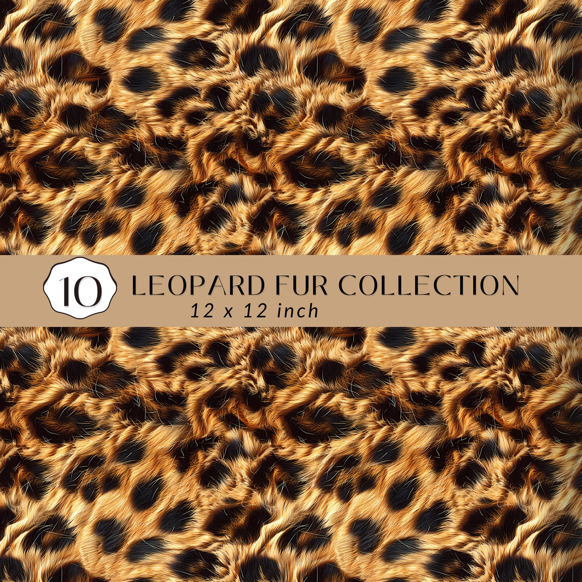 leopard Fur Collection Vinyl collection- 12x12 vinyl sheets-10 designs available
