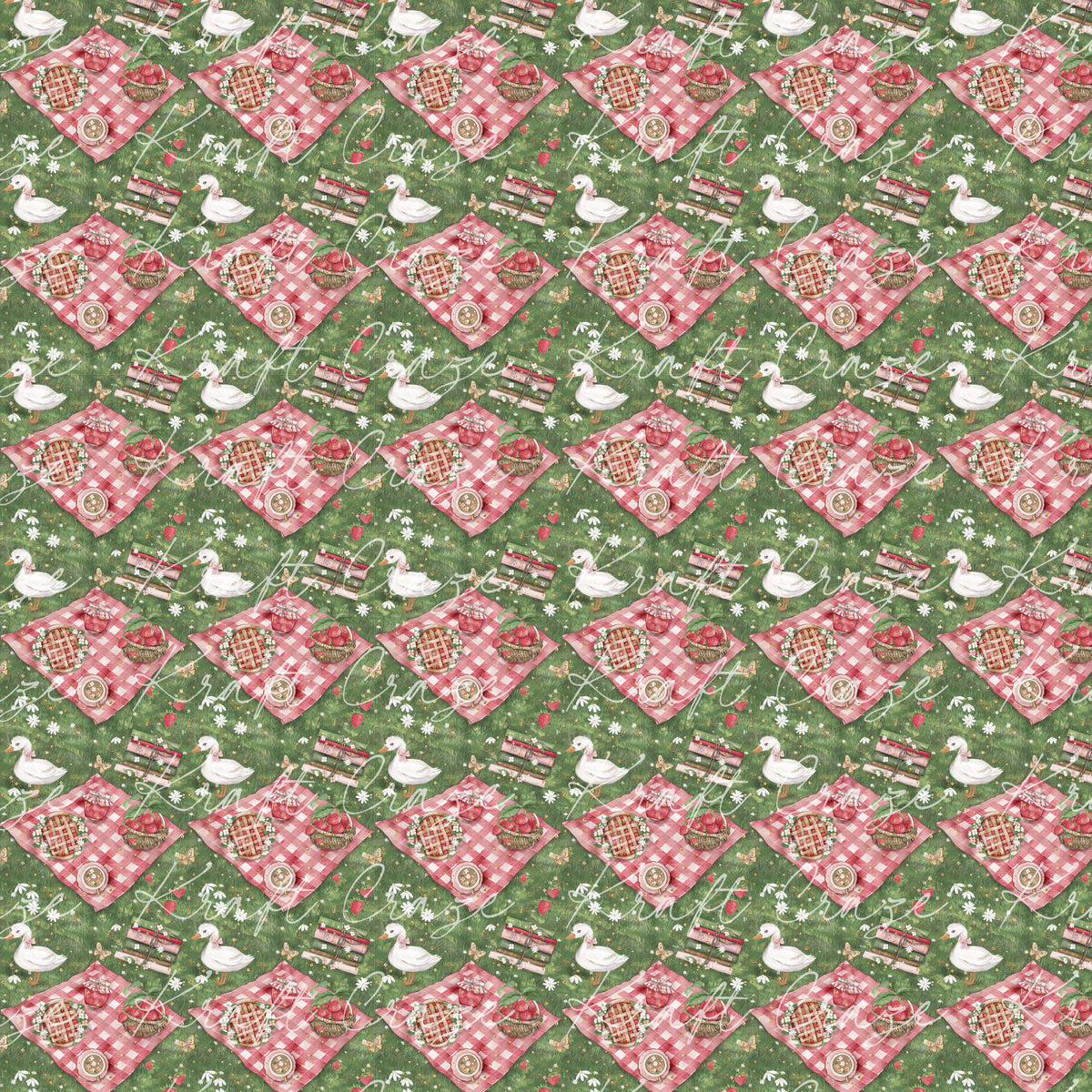 Strawberry Summer Collection 12x12 Vinyl Sheets- 11 Designs Available