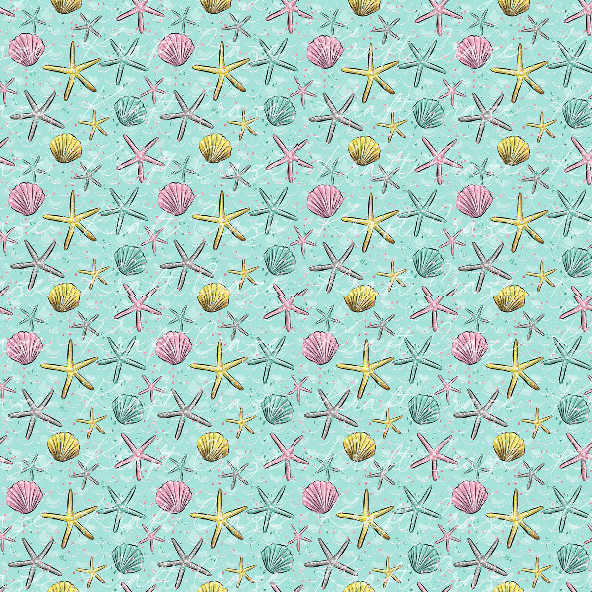 Mermaid Summer Collection 12x12 Vinyl Sheets- 10 Designs Available