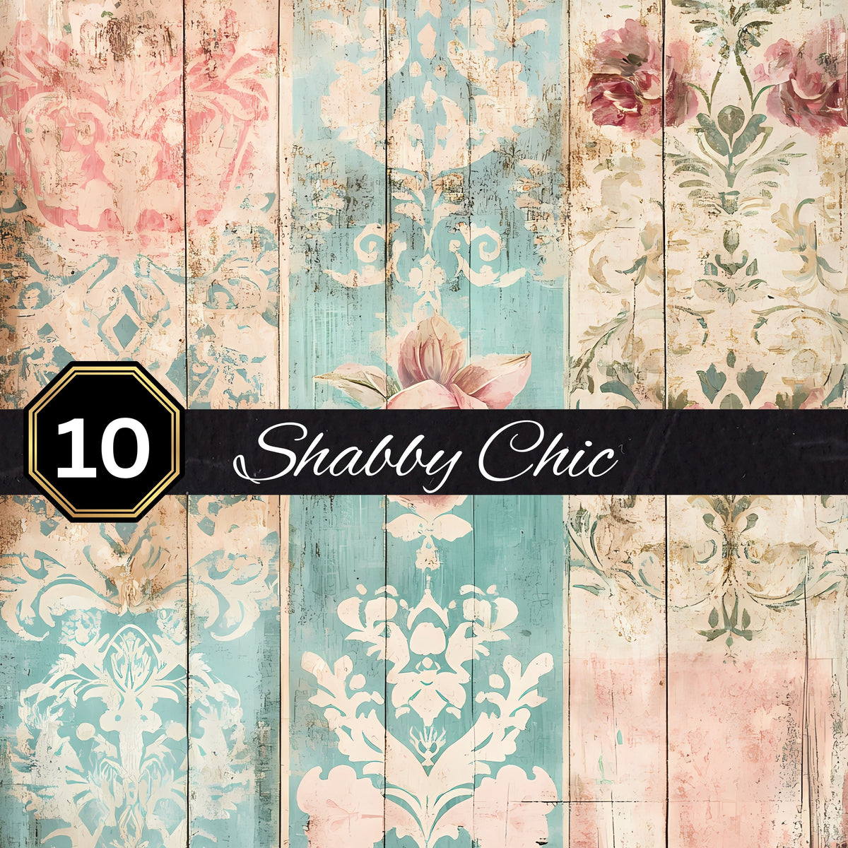 Shabby Vinyl collection- 12x12 vinyl sheets-9 designs available