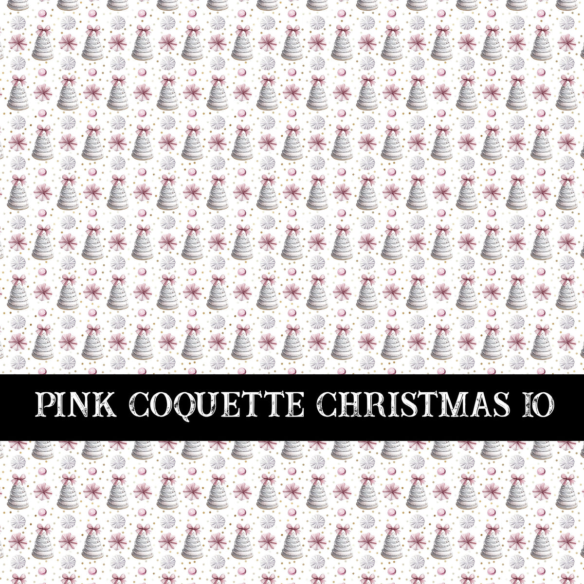 Pink Coquette Christmas  Collection vinyl sheets 14 Patterns to choose from