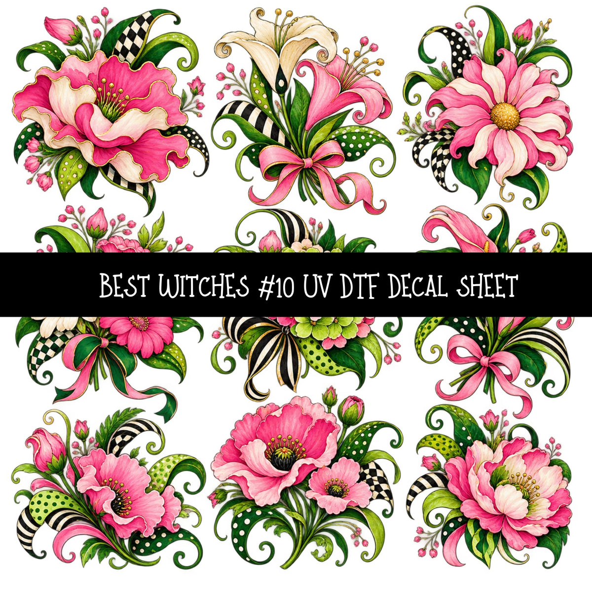 Best Witches UV DTF Decal sheets 11 Designs available