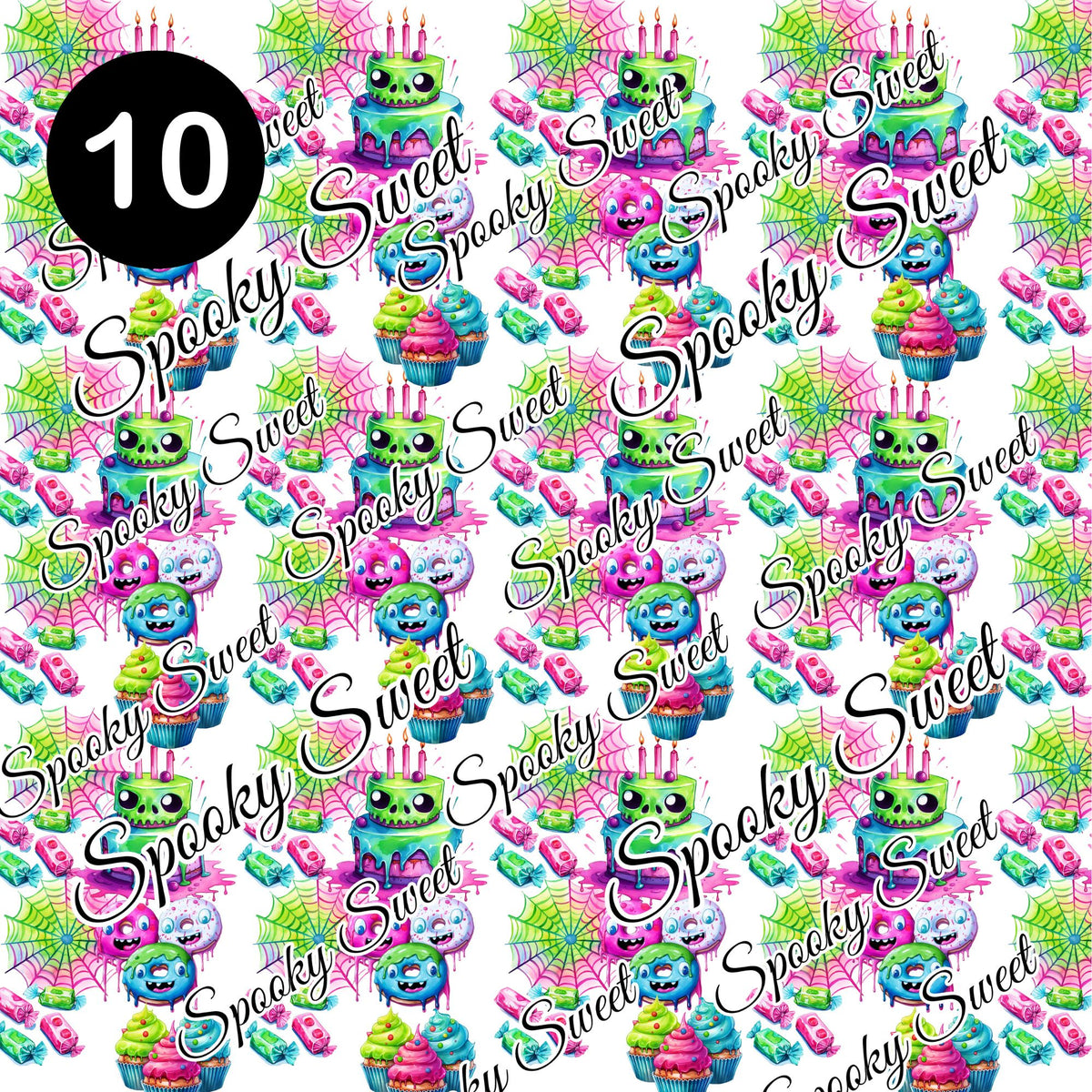 Neon Halloween 12x12 Vinyl Sheets- 10 Designs Available