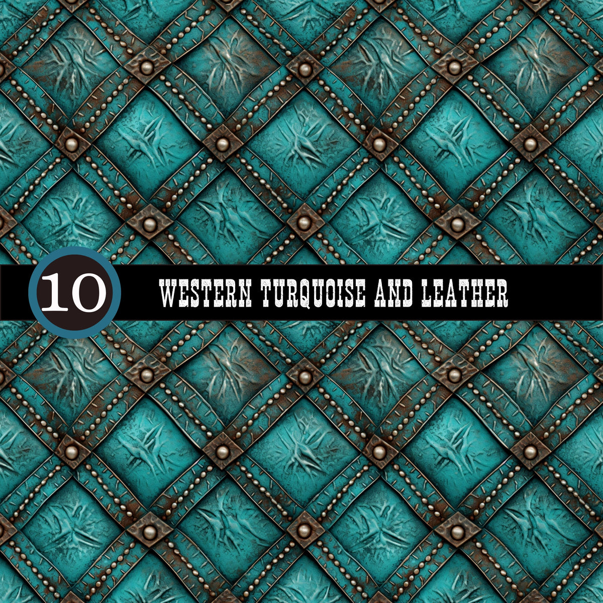 Western Turquoise and Leather Collection Vinyl collection- 12x12 vinyl sheets-20 designs available