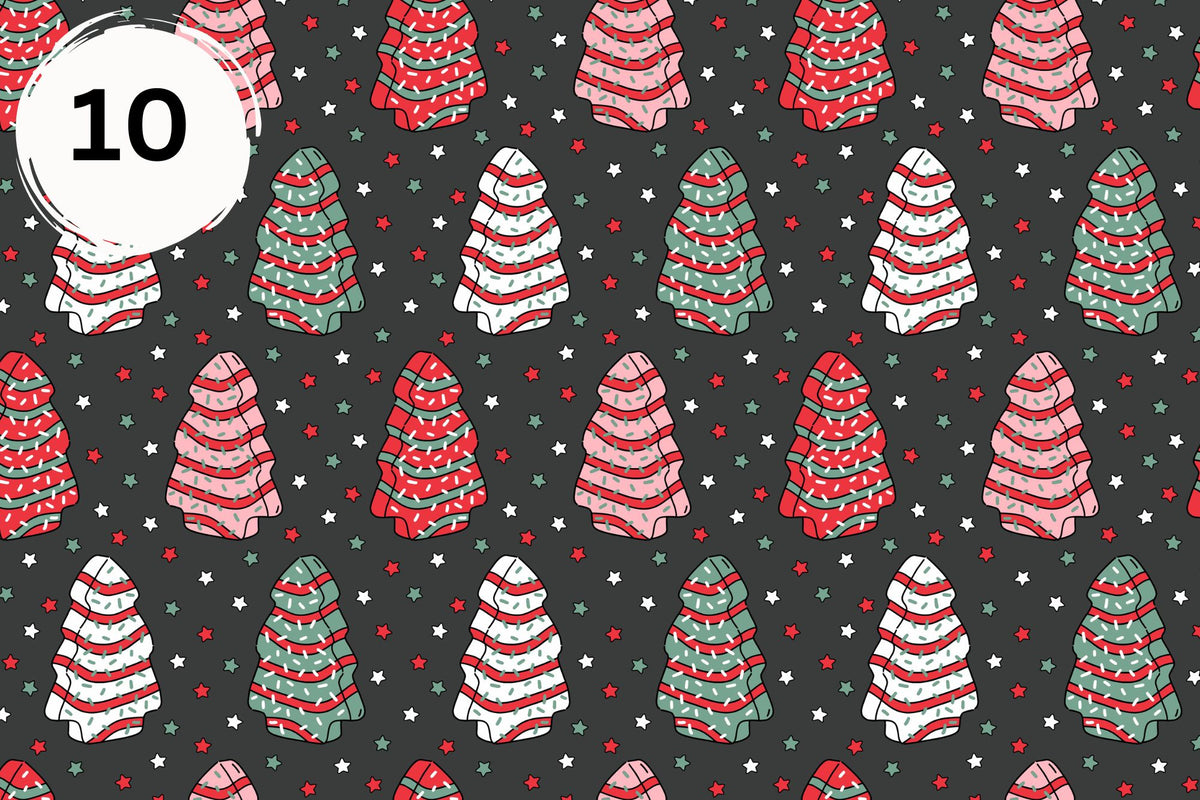 Christmas Cakes vinyl collection- 12x12 sheets- 12 designs available