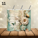 Vintage Teal Floral Wraps - 13 Designs