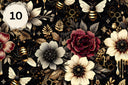 Floral Bees vinyl collection- 12x12 sheets- 19 designs available