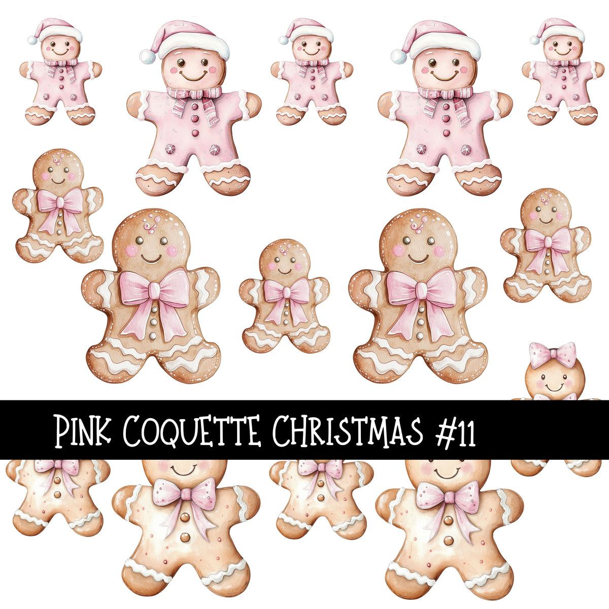 Pink Coquette Christmas 11 UV Decal sheets to choose from
