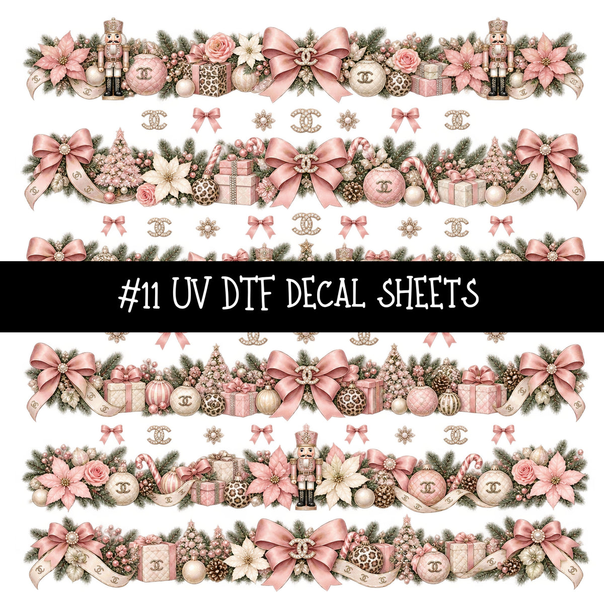 Bougie Nutcracker Chanel UV DTF Decal sheets 11 Designs available