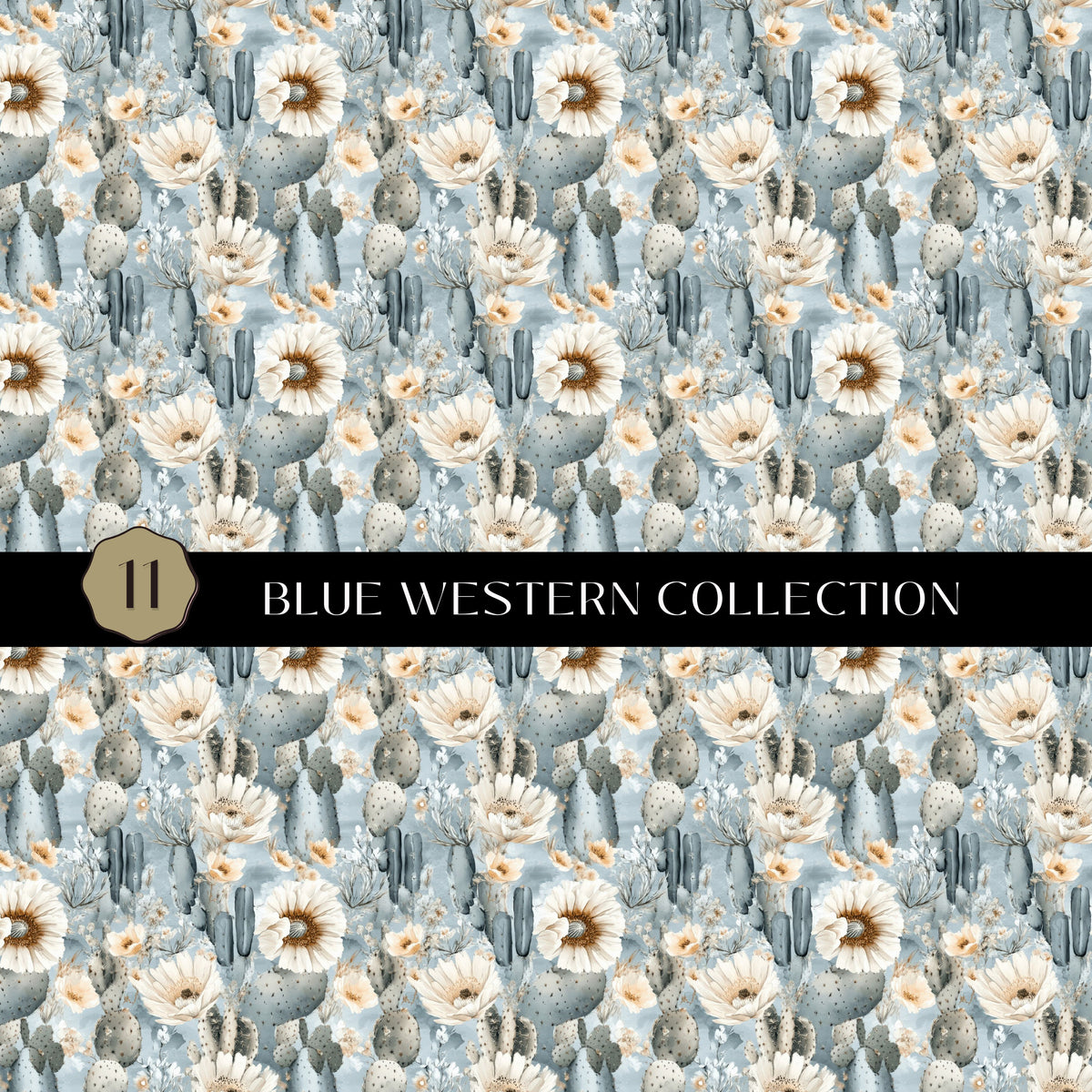 Blue Western Vinyl collection- 12x12 vinyl sheets-16 designs available