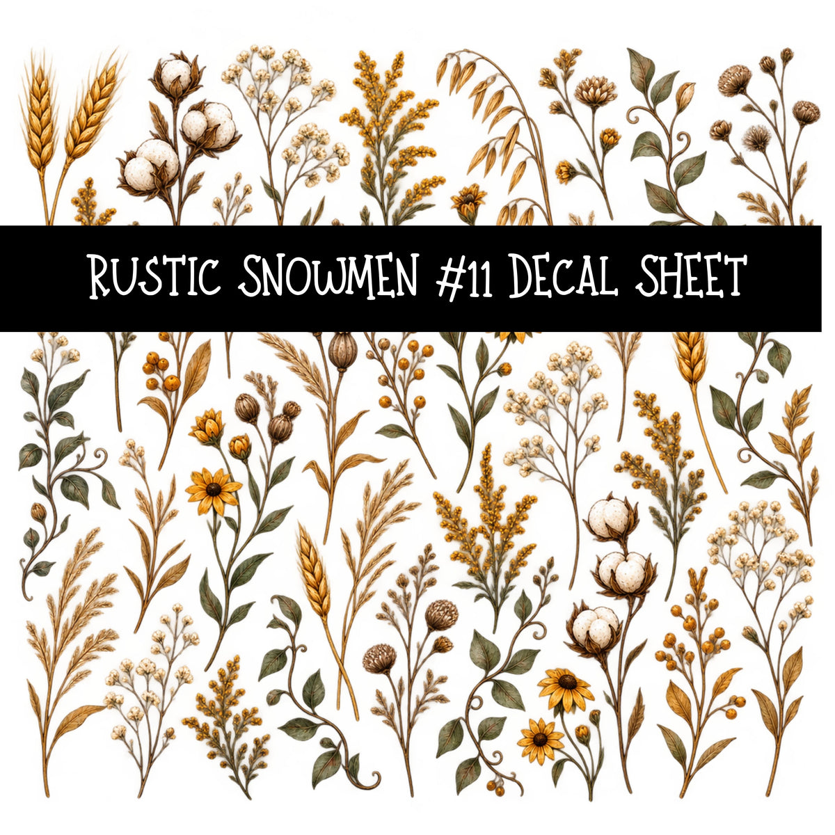 Rustic Snowmen UV DTF Decal sheets 11 Designs available