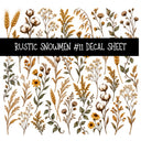 Rustic Snowmen UV DTF Decal sheets 11 Designs available